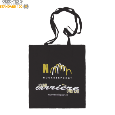 Katoenen draagtas gekleurd, 39 x 41 cm