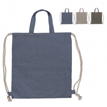 Drawstring rugzak gerecycled katoen 38x42cm