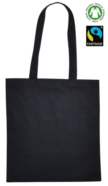 Katoenen tas lang hengsel - GOTS Fairtrade