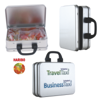 Kofferblik met ca. 150 gr. Haribo gummiberen