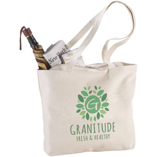 Ningbo 340 g/m² katoenen tas met rits 47 cm x 11 cm x 30,5 cm