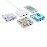 10W draadloze snellader met USB poorten, wit