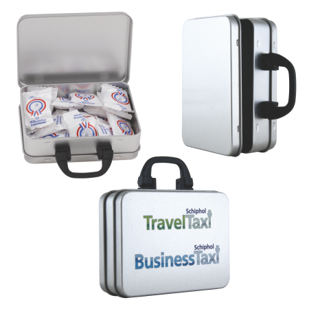 Kofferblik met ca. 16 st. Nederlandse pepermunt