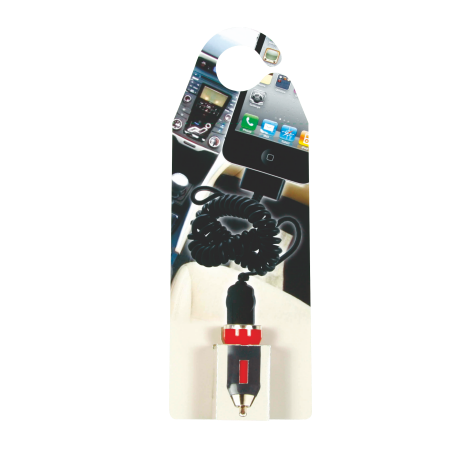 Hangkaart met car charger